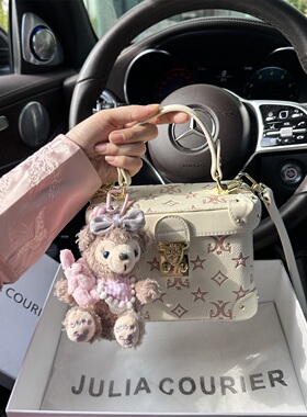 JULIA COURIER女包高级感压纹盒子包包女2026新款单肩斜挎小方包