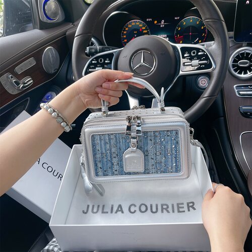 JULIA COURIER女包轻奢烫钻手提小方包2026新款高级感单肩斜挎包