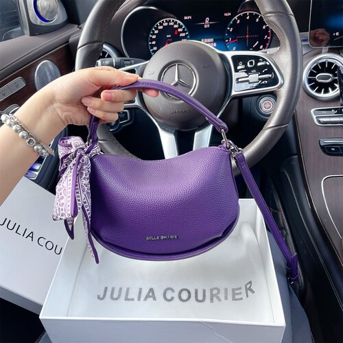JULIA COURIER女包轻奢荔枝纹饺子包包女2026新款单肩斜挎手提包