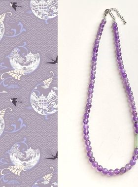 紫气东来~国风原创手作天然紫水晶项链复古新中式古风串珠锁骨链