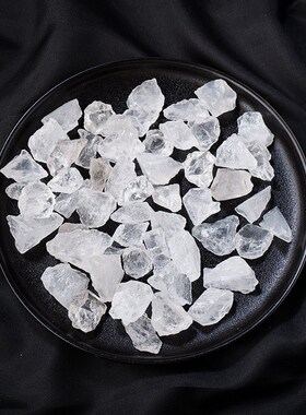 天然白水晶原石碎石大颗粒香薰扩香石消磁石鱼缸装饰供佛水晶碎石