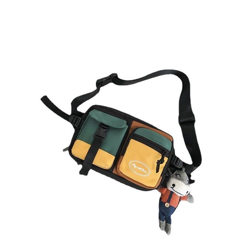 ins潮牌斜挎包男士单肩包日系休闲嘻哈潮流胸包个性帆布运动腰包,箱包皮具/热销女包/男包,胸包,淘宝优惠券,粉丝福利购,淘宝优惠卷