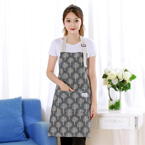 直销围裙女厨房做饭防水防油可爱上班工作围腰男新款可印logo