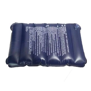 PVC植绒充气枕头方形波浪枕旅行便携带可折叠驾车做飞机午休腰枕