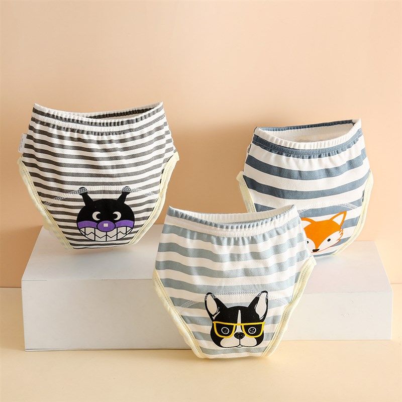 韩版卡通护翼婴儿纱布尿裤防水隔尿裤尿布兜宝宝学习裤拉拉裤,婴童尿裤,布尿裤,淘宝优惠券,粉丝福利购,淘宝优惠卷