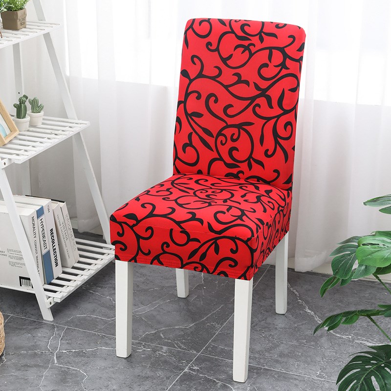 弹力椅套半截椅子套罩印花家用半包活动椅套简约凳套连体座套