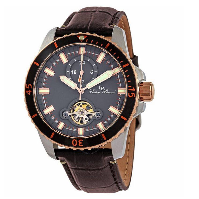 美国直邮代购正品lucien piccard男表夜光自动机械手表1298a5