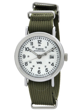 美国直邮购正品Timex天美时Weekender白盘休闲男女手表TW2W85600