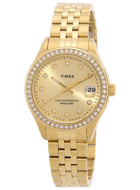 美国直邮购正品Timex天美时Waterbury时尚金表石英手表TW2U53800
