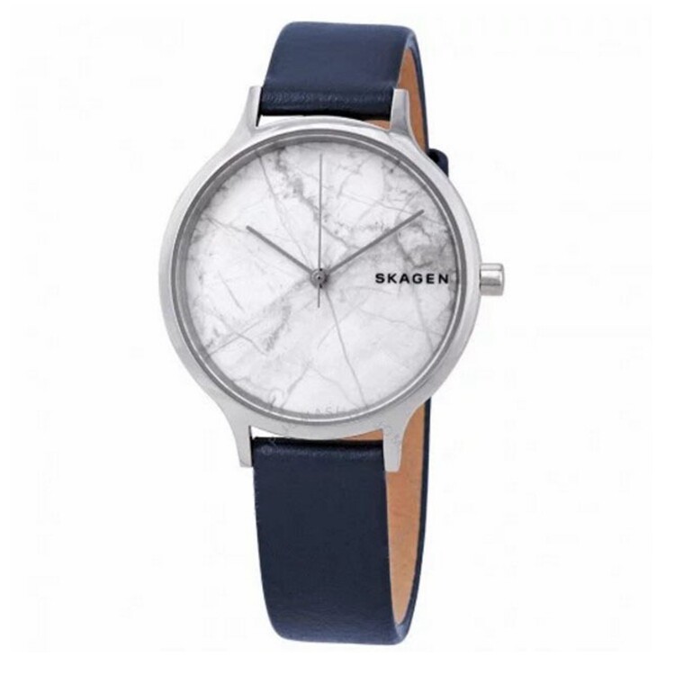 美国直邮代购正品skagen诗格恩女表大理石表盘石英手表skw2719