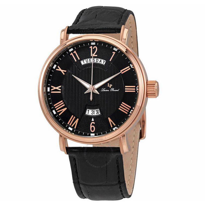 美国直邮代购正品lucien piccard男皮带夜光石英手表40054-rg-01