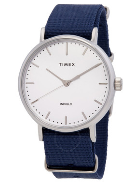 美国直邮购正品Timex天美时Fairfield女表白盘休闲手表TW2P98200