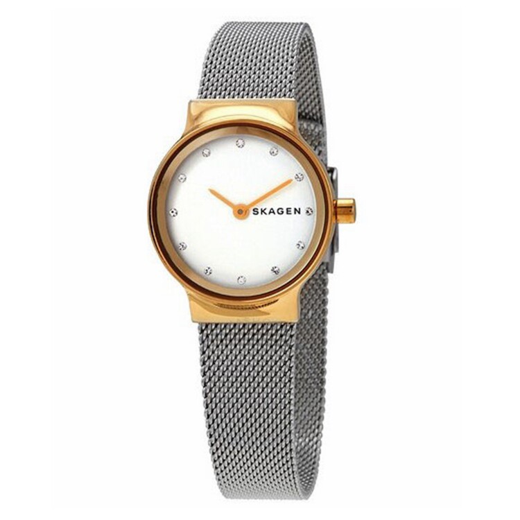 美国直邮代购正品skagen诗格恩女表石英水晶防水时尚手表skw2666