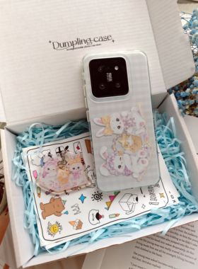 【清仓特惠】原创紫色星星兔小米14小米15小米14pro小米15pro保护套手机壳可爱卡通星星兔子简约淡紫