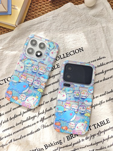 原创海洋馆可爱插画小米17/17promax新款手机壳亮面卡通双层imd