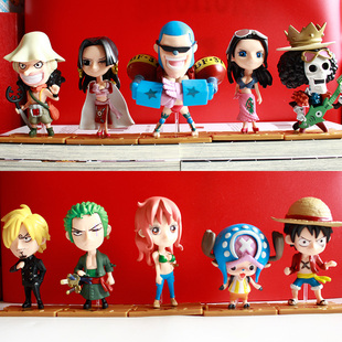 现货 海贼PVC手办玩偶玩具公仔模型68代10款路飞索隆乔巴女帝