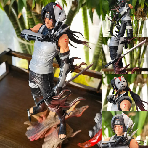 火影高配优质版青年暗部宇智波鼬现货手办模型战斗场景还原动漫