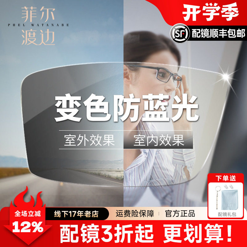 防辐射紫外线绿膜变灰近视镜片