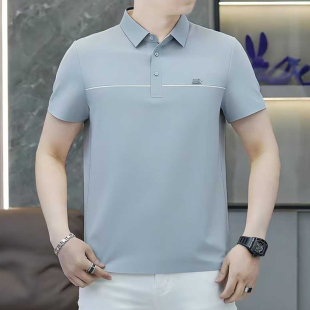 翻领短袖 中老年男士 polo衫 宽松高档半袖 上衣 2026夏季 爸爸装 新款