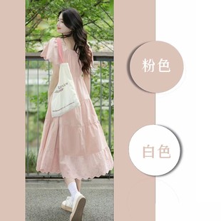 2025夏季 甜辣风粉色气质连衣裙 新款 今年流行漂亮搭配一整套女装