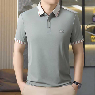翻领短袖 中老年男士 polo衫 宽松高档半袖 上衣 2026夏季 爸爸装 新款