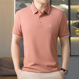翻领短袖 中老年男士 polo衫 宽松高档半袖 上衣 2026夏季 爸爸装 新款