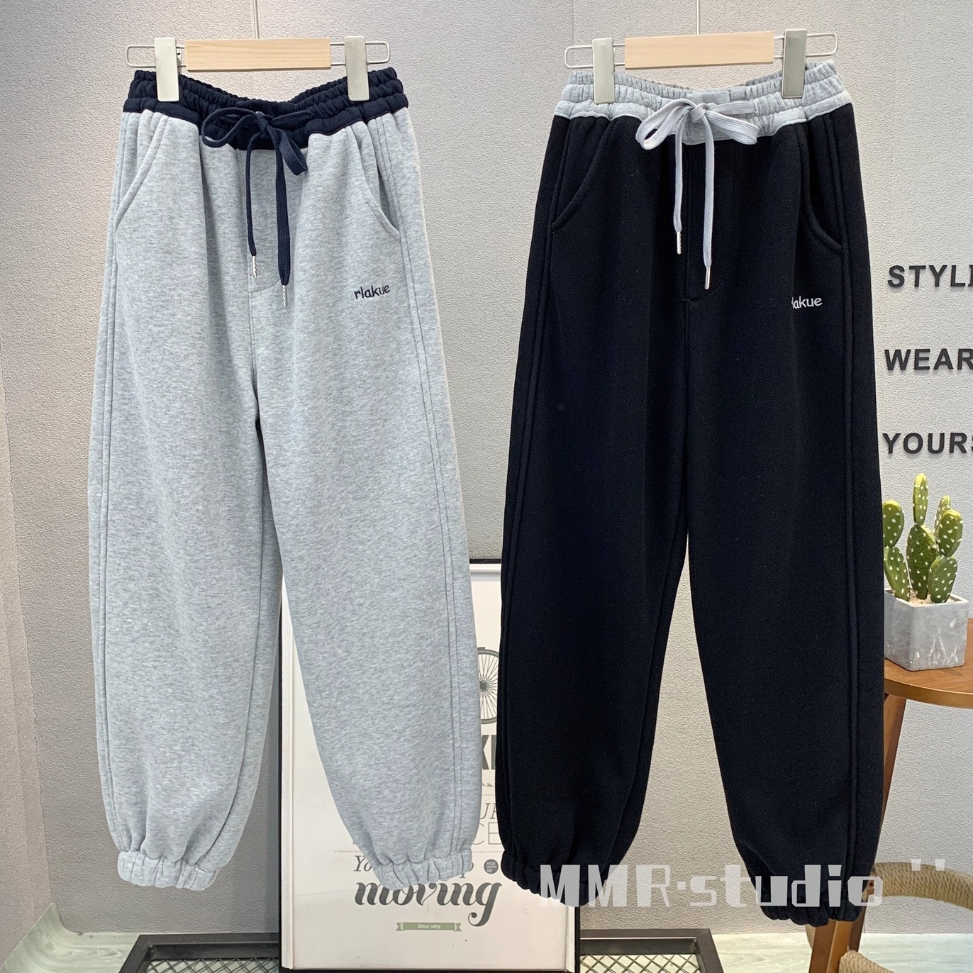 卡芙恰恰中大童韩版加绒休闲裤