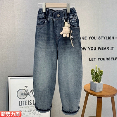 大E小e童装中大童韩范水洗牛仔裤