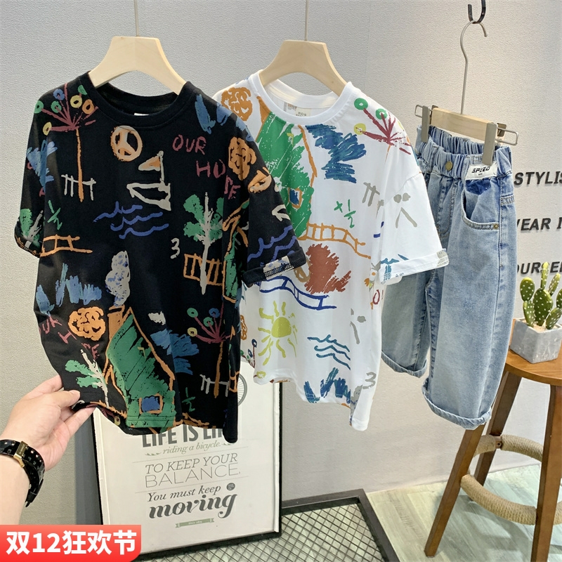 卡芙恰恰圆领韩版短袖T恤