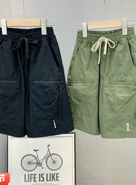 大E小e童装 儿童韩版工装短裤2025夏款男女童纯棉百搭休闲裤25068