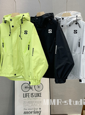 大E小e童装 中大童韩版夹克外套2026春款男女童连帽冲锋衣26A661