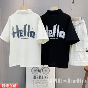 大E小e童装 儿童韩版POLO衫2026夏款男女童百搭洋气短袖衫潮5636