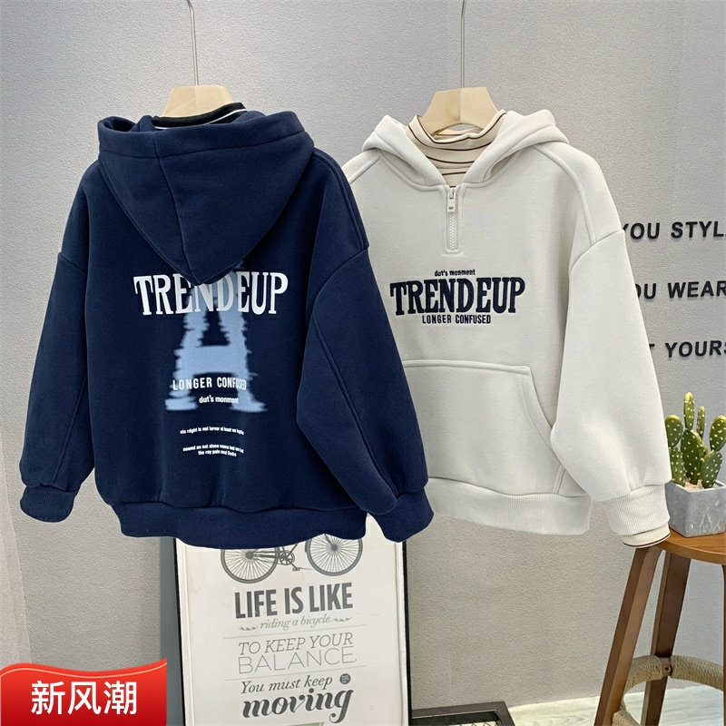 牛哆哆冬季男女韩版加绒卫衣连帽