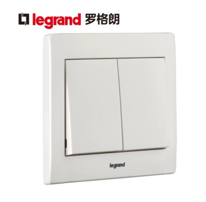 TCL罗格朗开关插座面板五孔86型暗装家用二三插空调插座美淳白色