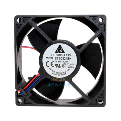 原装台达 EFB0824EH 8025 8CM 24V 0.21A 双滚珠变频器服务器风扇