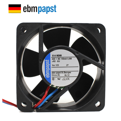 全新德国ebm papst typ 614NHHR 614NGHH 24V 60*60*25变频器风扇