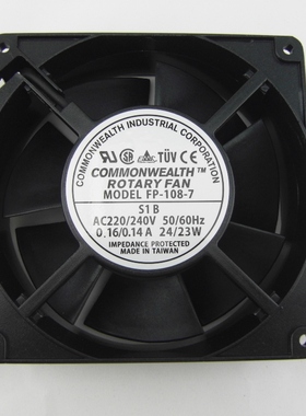 全新台湾COMMONWEALTH风机FP-108-7 12738 AC220V变频器机柜风扇
