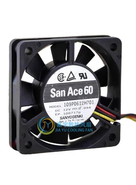 原装三洋 6015 6cm 12V 0.09A 109P0612H7D24 双滚珠静音散热风扇