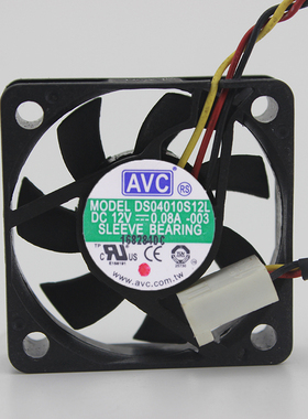 原装正品AVC DS04010S12L 4010 DC12V 0.08A 4cm 静音散热小风扇