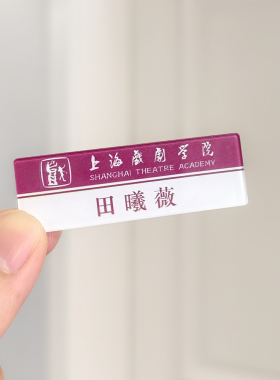 田曦薇周边姓名牌徽章明星应援胸针物料书包笔袋挂件学生礼物定制