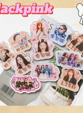 BLACKPINK周边粉墨应援胸JENNIE金智秀LISA朴彩英ROSE胸针徽章礼