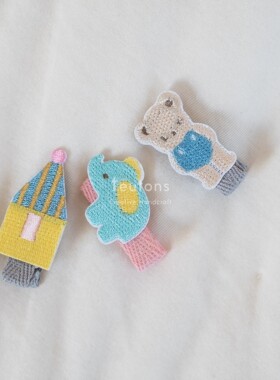 条顿原创超值｜familiar风可爱手工发夹 全包压夹保护头皮 实用