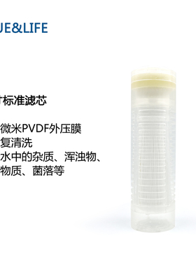 净水器通用10寸PVDF超滤膜高精度耐污可清洗中空纤维外压膜滤芯