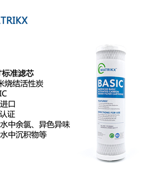 美国KX压缩活性炭CTO滤芯NSF认证10寸压缩活性炭烧结活性炭挤出炭