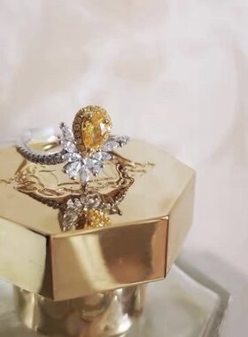 戒指戒指其他镀金黄钻复古女