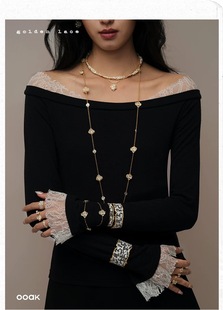 列维斯蕾丝裙摆系列开口戒指女2025年新款轻奢高级可调节指环戒指