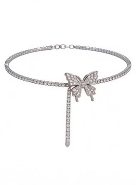 闪钻蝴蝶项链女款轻奢小众设计2026新款潮感锁骨链颈链夏简约小众