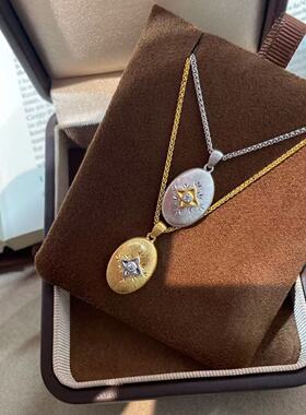 小红书同款布布风意大利拉丝豆豆项链轻奢小众设计简约高级锁骨链