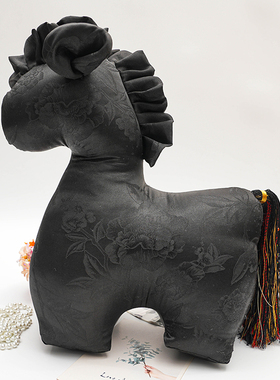 香云纱【特大马】高档摆件居家手感好真丝桑蚕丝摆玄关可爱风中式