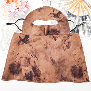 香云纱【脸基尼面纱】有透气孔护颈桑蚕丝全脸一体遮阳防晒面罩